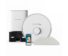 Rowenta RR8587 X-Plorer Serie 75 S+, Robot Aspirapolvere Lavapavimenti con Mappatura e Tecnologia Laser, Svuotamento Automatico,2700Pa,Autonomia 2 Ore, Compatibile con Alexa e Smartphone, Bianco