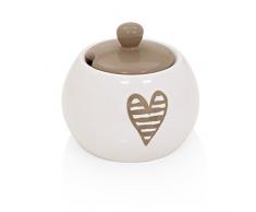 Brandani 55677, zuccheriera Batticuore colore tortora in stoneware