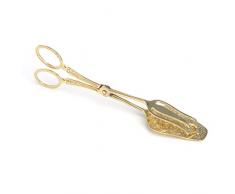 JHFF pinza per cucina e barbecue, pinze per pane, pinze per dolci, pasticcini, pinze da cucina, dimensioni: 22,2 x 4,5 cm gold