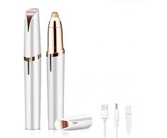 Epilatore Sopracciglia Donna, Epilatore Delle Sopracciglia, Sopracciglia Rasoio Depilatore Viso Donna per Sopracciglia, Labbra, Corpo, Peli del Viso (Bianca)