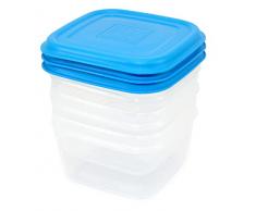 GIOSTYLE Giostyle Set 3 Contenitori Ermetici Quadrati Capacità 0,5L