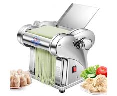 Moongiantgo Macchina per la Pasta Elettrica Pasta Macchina Fresca Acciaio Inox con Lame da 1,5 mm Fine e 4 mm Piatta, 6 Grado di Spessore Regolabile 0,3-3mm, Per Fettuccine, Tagliolini, Spaghetti