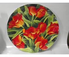 PIATTI GRANDI ANTIPASTIERA CON TULIPANI 5PZ 32,4CM