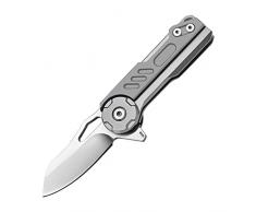 Coltello Pieghevole,Acciaio inossidabile M390 di Coltello Soccorso Portatile di Sopravvivenza per Caccia,Campeggio attività allAperto Multiuso (Nero)