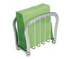 InterDesign York Lyra Portatovaglioli, Metallo, Argento, 15x7.5x14 cm