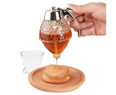 Lumpur Distributore di succo di miele Dispenser di sciroppo Spremere Bottiglia Jar Supporto acrilico Portatile Gocciolamento Vaso Contenitore Tazza Bollitore