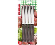 Kaimano KDN041812L Dinamik Coltelli Bistecca, Acciaio Inossidabile, Marone, 12 unitÃ 