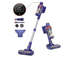 BuTure VC40 Aspirapolvere Senza Fili, 400W/33Kpa Scopa Elettrica Senza Fili con Display Touch, Autonomia 50Min e Batteria Estraibile, Filtro di livello 5, 3 Modalità per Tappeti Animali Domestici