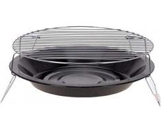 Bbq Collection - Vassoio Rotondo Barbecue 36 Cm In Metallo Con Base Pieghevole Colore Nero