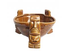 RongWang Ciotola Tiki in Ceramica Ciotola per Punch Ciotola Waikiki Tazza Tiki (Color : B)