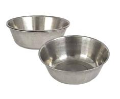 Tredoni 2 Ciotole Piccole per Salsa 8x3cm – Ciotola di Ketchup, Ciotola di Parmigiano, Set di Ciotole per Marmellata/Spezie da 110ml in Acciaio inossidabile, Oliva/Arachidi Ciotola (8 cm, 2 pezzi)