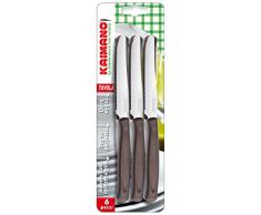 Kaimano ACC0567 Coltelli da Tavola, Nero, Taglia Unica, 6 unitÃ 