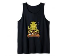 Carino Kawaii T-Rex Dino ama mangiare sushi con le bacchette Canotta