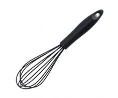 Frusta in silicone per uso alimentare – Frusta per palloncini, frusta da cucina per miscelare, frusta, schizzi, schiumare e mescolare (nero)