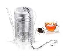 Vicloon Infusore Tè, Filtro per Tè in Acciaio Inossidabile 304, Infusore per Tè con Serratura Girevole, Colino da Tè in Micro Rete, Infusore per Tisane, Regali per Genitori