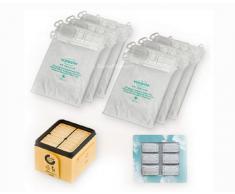 6 SACCHETTI + 6 PROFUMI + 1 FILTRO EPA ORIGINALI PER FOLLETTO VK 135 136 ASPIRAPOLVERE VORWERK ORIGINALE