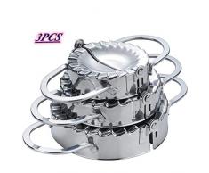 MUUZONING 3Pcs Acciaio Inossidabile Dumpling Maker e Pasta Stampa Dumpling Pie Ravioli Mold stampi Pasticceria Utensili per Cucinare, Pastamaker Stampo per Panzerotti, Ravioli. #001