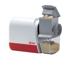 Ardes AR7350 Grattugia Elettrica Compatta, Rullo Dentato in Acciaio, Contenitore Formaggio Lavabile in Lavastoviglie, Facile da Smontare e da Pulire, Bianco e Rosso, 130 W