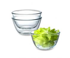 NUTRIUPS 0.5L Ciotola in vetro borosilicato Glasschüssel Set Ciotole per Dessert in Vetro, 6 Pezzi