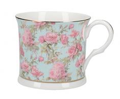 Creative Tops - Tazza in porcellana fine, elegante, con bordo inferiore e motivo floreale Rose Queen