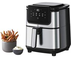 Electrolux E6AF1-4ST Friggitrice ad Aria, 8 Programmi di Cucina Preimpostati per Cucina Sana, Potenza 1500W capienza 3,5 lt, color Acciaio