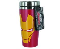 Lasgo Marvel Tazza da Viaggio Iron Man, Ceramica, Multicolore, 8.9x8.9x19.6 cm