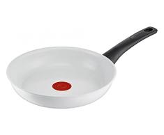 Tefal C41702 Ceramic Control Padella 20 cm | Sigillatura sicura in ceramica | Indicatore di temperatura del segnale termico | Facile da pulire | adatto a induzione | Bianco