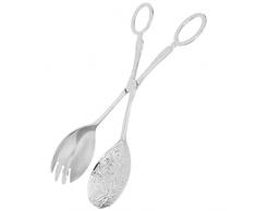 USHOBE Pinza per Insalata Metallo Buffet Forbice Tongscake Pane Dessert Servire Clip Barbecue Bistecca Pasta Catering Morsetto Cucina Utensile Cucina Gadget per La Casa Festa Argento