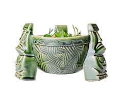 XIAOJUN Ciotola Tiki in ceramica Ciotola per punch Ciotola Waikiki Tazza Tiki (Color : A)