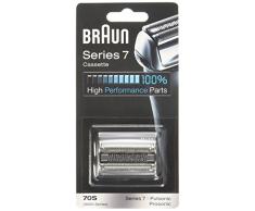 Braun Series 7, Rasoio Elettrico Barba, Testina di Ricambio, Compatibile Con I Rasoi Series 7, Sostituzione Lame, Rasatura Ottimale Ogni Giorno, Lame Flessibili, Uso a Secco o Sotto Acqua, 70S Nero
