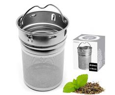 amapodo Teiera per tè sfuso, infusore grande per tazza, filtro da tè in acciaio inox a maglia fine, senza plastica, riutilizzabile