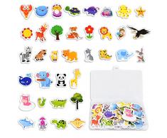 36 Pezzi Calamite da Frigo, Simpatici Magneti da Frigorifero per Animali Frigoriferi Deco, Giocattoli Magnetici per Lapprendimento Prescolare in Aula Scolastica Lavagne Bianche, Regali per Bambini