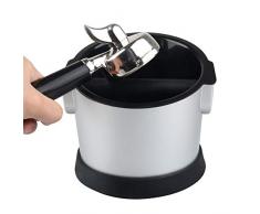 Zavddy Recipiente per Fondi di caffè Motivi di caffè Benna delle Famiglie for caffè Utensili Commerciale Dump Bucket Coffee Grind Bin (Colore : Silver, Size : 17x16cm)