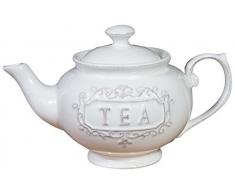 Biscottini Teiera in porcellana bianca Shabby L21,5xPR13,5xH12,5 cm