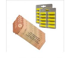 SET 20 Sacchi / Sacchetti + 20 Profumini per aspirapolvere Vorwerk Folletto Kobold VK 118, 119, 120, 121, 122, VK118, VK119, VK120, VK121, VK122