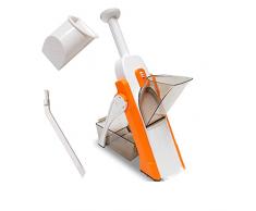 Multifunzionale Cutter Appliance,Affettatrice Mandolino Taglierina,Da Cucina Professionale Affettaverdure Tagliaverdure Per Aglio,Cavolo, Carote,Patate,Pomodori,Peperoni (Orange)