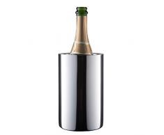 Enoluxe - Secchio refrigeratore per vino, elegante secchio per vino bianco o refrigeratore per champagne, per tutte le bottiglie da 750 ml, per mantenere il vino freddo (acciaio inox)