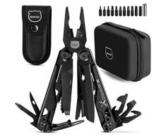 MIAOKE Coltello Militare Multitool 23 In 1, Regalo Uomo Con Confezione Regalo Premium Campeggio Accessori Utili Coltello Multiuso Cacciavite Multifunzione Miglior Regalo Per Figlio Papà Lui Marito