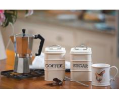 Kitchen Craft Living Nostalgia - Barattolo Porta Zucchero, in Latta, Color Crema