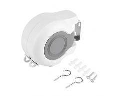 VIFERR Stendibiancheria Retrattile, Stendibiancheria da Parete per Esterni con Doppio Strumento a Corda Regolabile