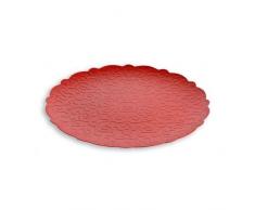 Vassoio rotondo in acciaio col. Rosso cm 35 Dressed