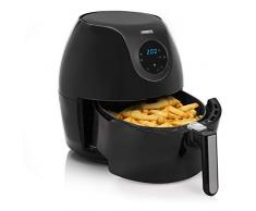 Princess Friggitrice ad Aria Calda Family XXL, 1700 W, 5.2 Litri, 7 Impostazioni di Cottura, Teglia per Torte Inclusa, Ricettario Digitale, Airfryer BPA-free, Nero