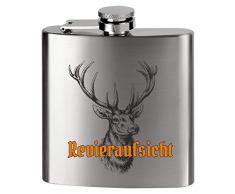 Fiaschetta Regalo Glitter Azzurra 240ml In Acciaio Inox Con Imbuto | OUTDOORSAXX