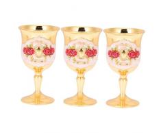 BESTonZON 3Pcs Calice DEpoca Bicchieri Martini DEpoca Tazze Colorate Decorazione Gelato Coppa Di Vino Calici Con Gambo Contenitore Di Vino Calice Di Vino Bianco Decorazione Della Tazza