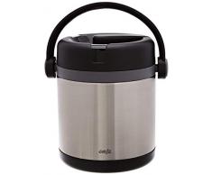 Emsa 509244 Mobility Portavivande Termico con Chiusura a Vite, Acciaio, Nero/Antracite, 1,20 Liter