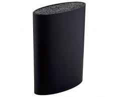 San Ignacio Q2363 Tacoma/Blocco Coltelli Universale, Grande Capacità, Lavabile, Gomma Plastica, Nero, 7 x 24 x 16.5 cm