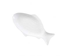 Cabilock Piatto di pesce in ceramica piatto di pesce piatto creativo porcellana piatto da portata spuntino vassoio per ristoranti casa