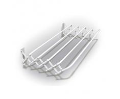 Gimi Brio Super 100 Stendibiancheria da Parete, Stendino a Fisarmonica, Estraibile, Spazio di Stenditura 5 m, Acciaio, 100 x 43 x 23 cm