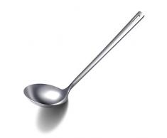 Berglander Mestolo in acciaio inossidabile, mestolo da minestra, mestolo da cucina, cucchiaio da minestra in metallo per cucinare antiaderente e resistente al calore