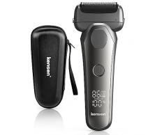Rasoio Elettrico Barba,KENSEN Rasoio Elettrico Corpo Uomo Wet&Dry Rasoio Barba Elettrico IPX7 Impermeabile Rasoi Elettrici per Barba 360° Flex Rasoio da Barba Elettrico con Display LED,8600RPM